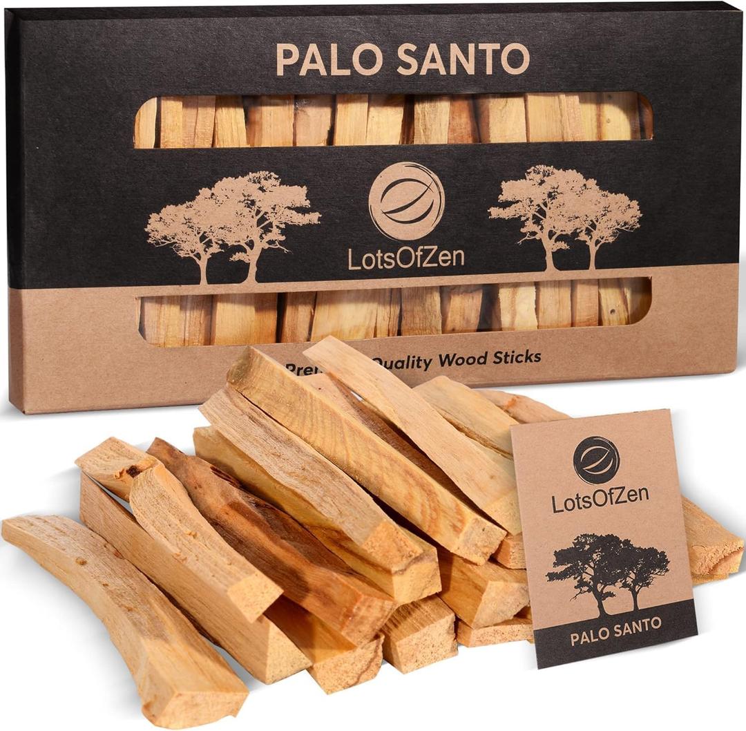 Palo Santo Sticks from Peru 20 Sticks, Large Pack - 100% Natural Spiritual Cleansing Palo Santo Smudge Sticks, Sustainably Hand Picked