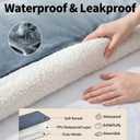 Sunheir Waterproof Blanket for Bed & Couch, Reversible Soft Sherpa Fleece Flannel Throw 50"X60", Leakproof Spill-Proof Dog Pet Blanket, Furniture & Sofa Protector, Camping, Travel, Grey