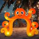 9 FT Octopus Inflatable Arch Giant Outdoor Blow up Decoration with Built-in 6 LED Lights for Under the Sea Party Ocean Theme Beach Pool Baby Shower Birthday Luau Summer Yard Decor
