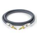 Audiophile Stereo Audio Aux Cable for Car & Home - 3.5mm Male to Male, Gold-Plated Copper Housing, Cotton Braided Jack, 1/8-inch Aux Cord (9.84ft/3m)