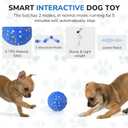 Smart Interactive Dog ToysNew E-TPU Material Automatic Moving, Crazy Bouncing and Rotating Interactive Dog Ball,IPX7 Waterproof Design,Pet Active Rolling Ball for Medium and Large Dogs (Blue)