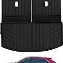 Large Cargo Liner for 2024-2025 Mazda CX90 6 Seater (50/50 Split Folding Rear Seat),TPE All Weather Protection Trunk Mat with Velcro Rear Seats Backrest