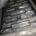 Garwarm 38.7 inch Modern Ceiling Light,6-Light Crystal Chandelier Black Rectangle Chandeliers, Dining Room Light Fixture Flush Mount for Living Room Kitchen Island Bar