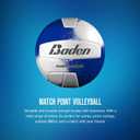 Baden | Match Point | Cushioned Synthetic Leather | Outdoor Recreation Backyard Volleyball + College Camp Ball | Official Size 5