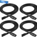 Barrina GM48, Not Suitable for Barrina T5 Grow Lights, Only for Barrina's Products with GM Series Cords, Male and Female Extension Cable, 4FT, Certified, 4 Packs, Black