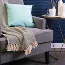 DII Chevron Throw Collection Handloomed Cotton, 50x60, Black