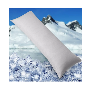 HOMFINE Cooling Pillowcase Body Size - Double Side Q-Max 0.439 Cooling Fiber for Pillow Protector, Breathable Long Cold Pillow Cover for Hot Sleeper Night Sweat, Hidden Zipper, 1 Pack (20"x54", Grey)