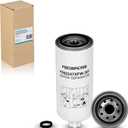 FOCUSFILTER 2568753 OEM Grade Fuel Water Separator Filter, Compatible with Kenworth Peterbilt Engines, Replaces FS1000, 3329289, 4377880, P551000, 33439, BF1259, 3161407, 3889716, RE160384