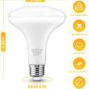 EvaStary Yellow Bug Light Bulb Outdoor, 100W Equivalent Yellow Amber Bulbs, 11W BR30 LED Flood Lighting Not-Attracting Bugs Lights for Porch Lights, E26 Base 5/6 inch Recessed Can Light Bulbs, 2 Pack