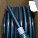 Garden Hose 50ft Brass Fittings, Heavy Duty 50ft x 1/2" Non-Expandable & Flexible Water Hose, Lightweight Hybrid Hose, Leak-Proof 3/4" Solid Brass Connector, Durable, Flexible and Kink-Free