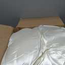 BEDELITE Satin Comforter Set King, 7 PCS Pintuck Bed in A Bag, Ivory White | Smooth and Soft Silky Bed Set, Elegant Room Decor, 15" Deep Pocket, Durable Elastic Corner Straps, Gentle on Hair and Skin