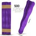Manaloom Pack of 500 Curved Craft Sticks - 8" Birchwood Popsicle Sticks for Crafts, Jumbo Craft Sticks for Fan Handles, Wedding Programs, DIY Crafting Supplies, (Purple)