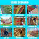 Bunifa Climbing Cargo Net for Kids Outdoor Balcony Safety Net Rope Netting Playground Climbing Net Stairway Railing Safety Net for Children Pets Toys Knotless Polyester Sports Netting,  3.3x6.6ft