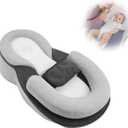 Bassinet Pilow wih Safety Strap, Bassinet Snuggle Bed Adjustable Wedge Lounger
