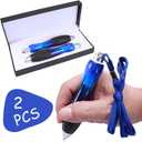Big Weighted Fat Pens for Parkinsons Patients, Essential Tremor, Arthritis Hand and Low Grip Strength - Heavy Weighted Pen to Help Elderly, Parkinson's, Carpal Tunnel(2 Pack with 4 Extra Ink Refills)