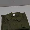 LaiyiVic Denim Romper for Women Jumpsuit Stretch Sexy Casual Short Sleeve Summer (Small, Army Green)