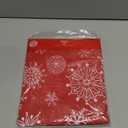 Christmas Sheer Curtains for Living Room, Luxury Snowflake Silver Foil Print Sheer Curtains, Rod Pocket Window Drapes Decorations for Bedroom and Home Decor, 2 Panels Red 52W x 84L