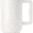 Simple Modern 40 oz Trek Tumbler with Handle and Straw Lid | Cup Holder Friendly Insulated Stainless Steel Travel Mug | Cream Leopard