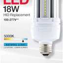 Satco S49390 Corncob LED HID Light Bulb, Medium Base, 18W, 35000 Hour Rating, 2484L, Natural Light