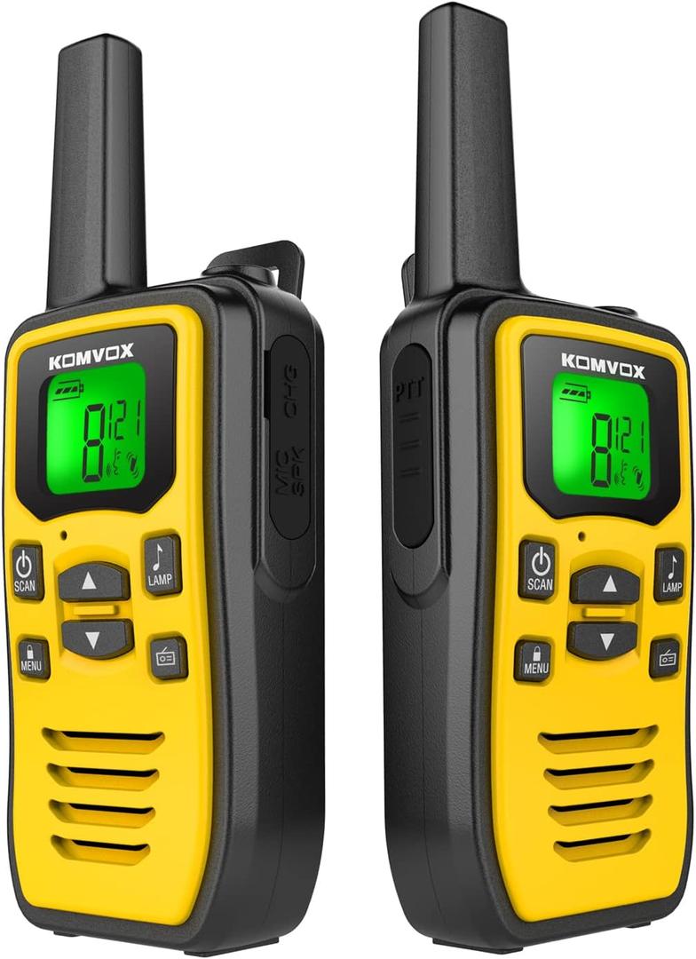 Profressional Walkie Talkies for Adults, Rechargeable Two Way Radios Long Range, 36 Channels 2 Way Emergency Radio with NOAA Weather Alert, Survival Gear and Equipment for Camping Hunting Hiking (Yellow)