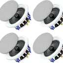 Herdio 6.5 Inch Ceiling Speakers 2 Way 160 Watt Full Range Stereo Sound for Home Ceiling (2 Pairs)