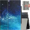 VORI Case for Amazon Kindle Fire HD 8 Tablet & 8 Plus Tablet(12th Generation/ 10th Generation, 2024/ 2022/ 2020 Release), Slim Vegan Leather Folding Stand Cover with Auto Wake/ Sleep, Galaxy