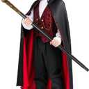 KukuFun Halloween Scary Vampire Prince Bat Costumes for Toddlers Boys (Medium(5-8yr)