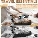 2 Pcs Portable Steamer Bags for Travel Steam Iron, Black Travel Carrying Bag for Handheld Iron, Handheld Steamer Case Organizer with Hanging Buckle Strap, Fits Travels Bag Only