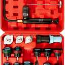 Radiator Coolant Pressure Tester Kit 18pc Automotive Cooling System Pressure Tester Kit for Water Tank Leakage Detection