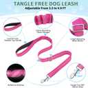 Lukovee No Pull Dog Harness and Leash Set, Soft Padded Small Dog Harness, Neck & Chest Adjustable Reflective Vest Puppy Harness with 4ft Lightweight Anti-Twist Dog Leash for Small Dogs (XS, Fuschia)