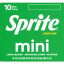 Sprite Lemon-Lime Caffeine Free Soda Soft Drink Fridge Pack Mini Cans, 7.5 fl oz, 10 Pack