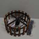 2-Light Farmhouse Wood Pendant Lights Rustic Wood Chandeliers with Black Metal, 13 Inch Adjustable Hanging Ceiling Lighting for Kitchen Dining Room Entryway Foyer Hallway Lighting