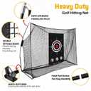 10x7FT Golf Hitting Net, Golf Practice Net with Side Wings for Backyard