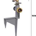 Biswing 2 Pack Impact Sprinkler Head on Metal Step Spike, Heavy Duty Zinc Alloy Lawn Sprinkler, Adjustable Coverage Nozzle on Sturdy Spike Base, 360 Degree Large Area Irrigation