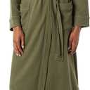 Amazon Essentials Women's Lightweight Waffle Full-Length Robe  (XX-Large, Olive)