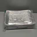 Pack of 25 Disposable Aluminum Broiler Pans  Good for BBQ, Grill Trays  Multi-Pack of Durable Aluminum Sheet Pans  Ribbed Bottom Surface - 13.40" x 9" x 0.85"