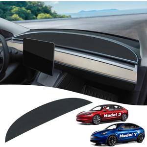 2 x 
Leather Dashboard Cover for Tesla Model 3/ Y - Surface Dash Mat Compatible with Tesla Model 3 Model Y 2017-2024 Interior Dashboard Pad Decorative Accessories for Anti-Glare & Sun Protection