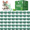 Mouse Rodent Repellent, 48 Pack Peppermint Oil Mouse Traps for Rat Mice, Ant, Roach, Spider, Squirrel, Nature Mouse Deterrent for Indoor Outdoor Use, for Garden & Home, Family & Pet Safe