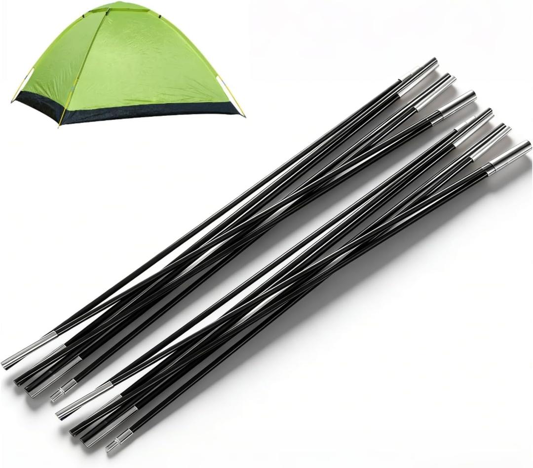 Tent Replacement Pole, 3.96m Camping Tent Poles Replacement for 3-4 People Fiberglass Bars Outdoor Support Rods Awning Frames Kit for Hiking Outdoor Activity