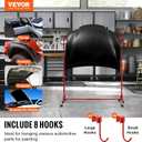 VEVOR Painting Rack, 5 ft-7 ft Adjustable Height, 66 lbs Capacity Automotive Paint Stand, 8 Hooks Drying Rack With 4 Swiveling Wheels, Auto Body Stand for Repair Shops & Garage