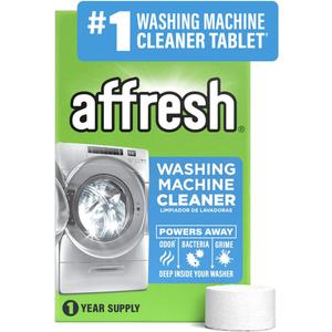 Affresh Washing Machine Cleaner, Helps Power Away Odor Causing Bacteria & Grime Deep Inside Pump, Valve & Hoses, 12 Time Release Tablets, 1 Year Supply 7pcs