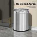 15L/4GAL Silver Stainless Steel Bathroom Garbage can, Bathroom Trash Can with Flipping LidBrushed Nickel Gaebage Can for Bedroom,Living Room,Office,Hotel,Shop,Restaurant (15L-Silver)