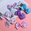 Fsmiling Hair Bows for Girls Alligator Clips Flower Girls Bows Grosgrain Ribbon Bows Hair Accessories for Girls Valentine's Day Easter Party 11 Pack (Multi-colored-2)