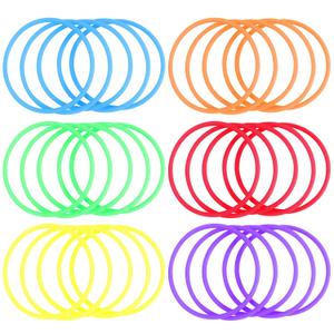 2 x Silicone Jelly Hair Tie Bracelet 30PCS Glow Bracelets Rubber Bracelets for Women 80s Style Neon Wrist Band Elastics Party Favors