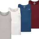 New Balance Men's Cotton Performance Rib Tank Top (Pack of 4) (L)
