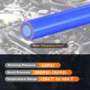 2 x DMiotech Silicone Vacuum Tubing Hose Line, 10Ft 3/16"(5mm) Automotive Replacement Vacuum Hose, 3mm Wall Thickness High Temperature Vacuum Tube 130 PSI Max Pressure, Blue