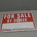 2PC House For Sale By Owner Yard Sign, Double-Sided Home For Sale Sign with Metal Stakes, for Real Estate, Large Directional Arrows Stickers, 16"x11" Corrugated Plastic House By Owner Signs