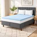 Dormeo SnowTek 2" Cooling Gel-Infused Memory Foam Mattress Topper for Hot Sleeper Solutions, Breathable with Plush Support for Back and Hip Discomfort, and Better Sleep, Made in USA, Twin 75x38x2 in