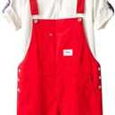 GINZOUS Men's Y2K Fancy Color Bib Overalls Shorts 30