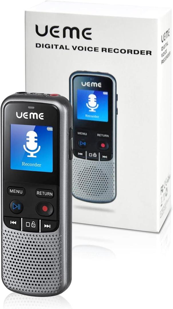 Small Digital Voice Recorder with Bluetooth, 2320 Hours Sound Dictaphone with Storage Bag, Warm Voice Sound for Notes, Dictation, Conversation, Interviews, and Meetings, Mp3 Playback, 32GB (Silver)